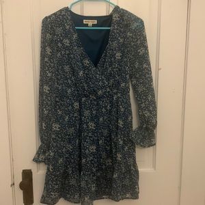 Blue dress with floral design